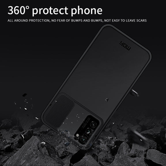 For Huawei HonorV30 MOFI Xing Dun Series PC + TPU Anti-peep Water-resistant And Anti-drop All-inclusive Protective Shell, Translucent Frosted(Purple)