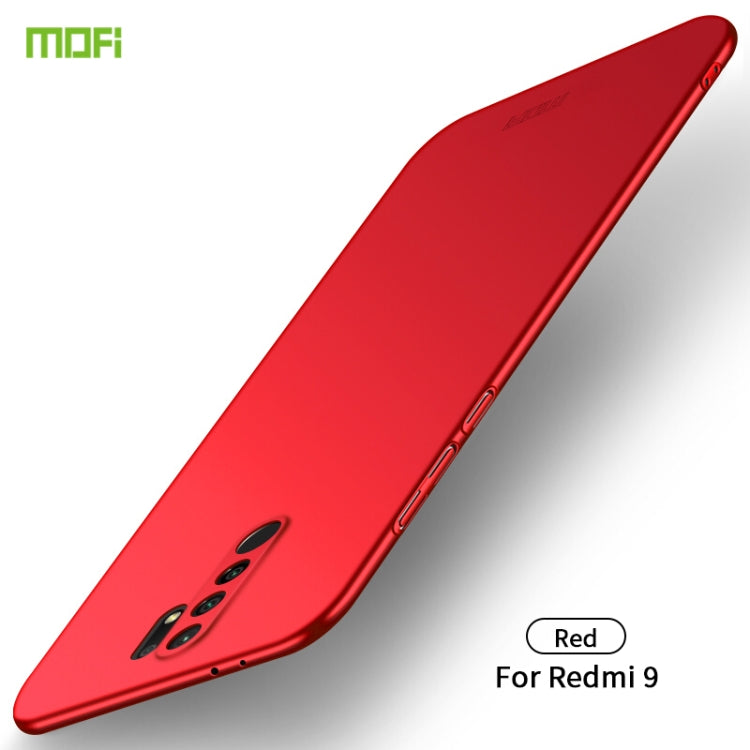 For Xiaomi Redmi 9 MOFI Frosted PC Ultra-thin Hard Case(Red) - Xiaomi Cases by MOFI | Online Shopping South Africa | PMC TechLife | Buy Now Pay Later Mobicred