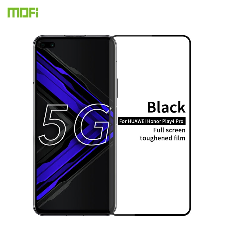 For Huawei Honor Play4 Pro MOFI 9H 2.5D Full Screen Tempered Glass Film(Black) - Honor Tempered Glass by MOFI | Online Shopping South Africa | PMC TechLife | Buy Now Pay Later Mobicred