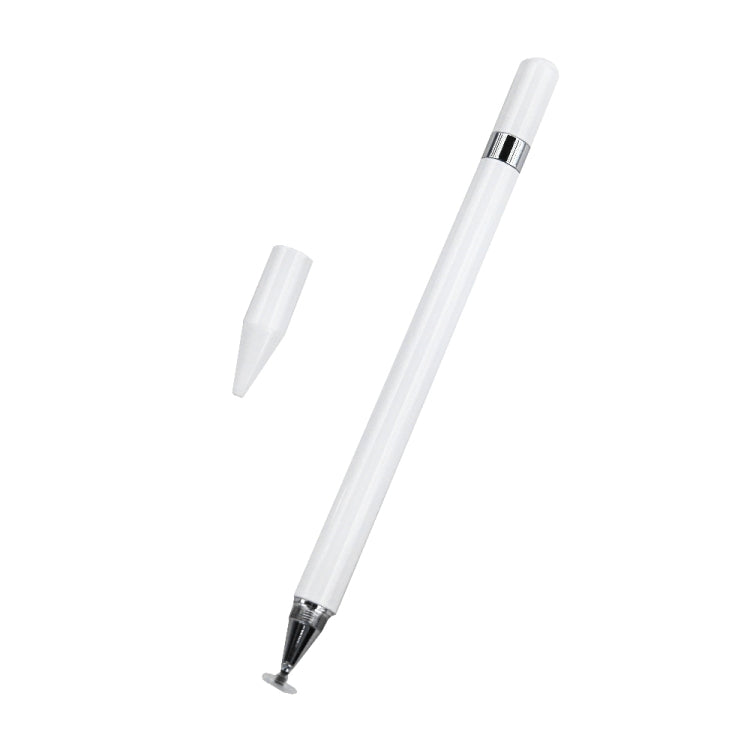 Imitation Porcelain 2 in 1 Mobile Phone Touch Screen Capacitive Pen for Apple / Huawei / Xiaomi / Samsung(White) - free shipping - PMC Jewellery - Order now!