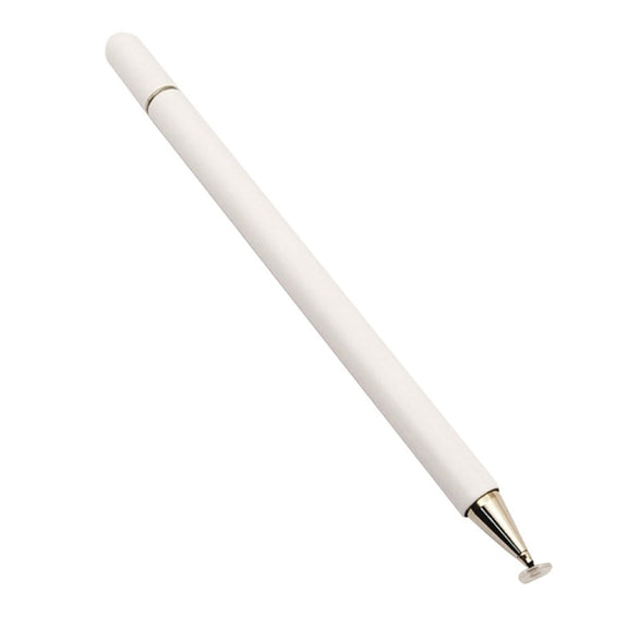 Imitation Porcelain 2 in 1 Mobile Phone Touch Screen Capacitive Pen for Apple / Huawei / Xiaomi / Samsung(White)