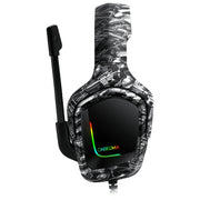 ONIKUMA K20 PS4 Surround Sound Bass PC Gamer Headphone with Microphone, RGB Light(Black Gray)