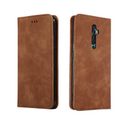For OPPO Reno 2Z & Reno 2F Retro Skin Feel Business Magnetic Horizontal Flip Leather Case(Brown)