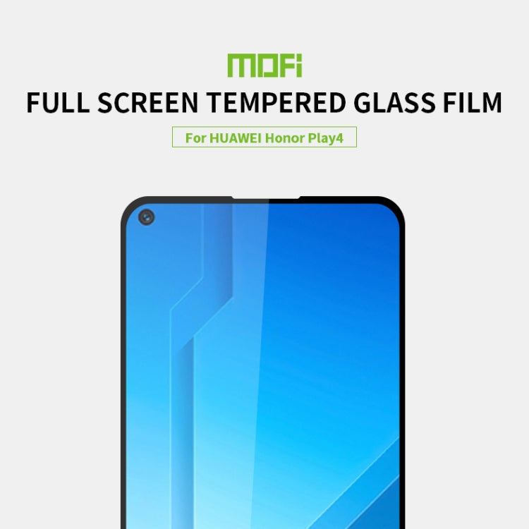 For Huawei Honor Play4 MOFI 9H 2.5D Full Screen Tempered Glass Film(Black) - Honor Tempered Glass by MOFI | Online Shopping South Africa | PMC TechLife | Buy Now Pay Later Mobicred