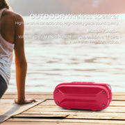 NewRixing NR-3023 Portable Stereo Wireless Bluetooth Speaker, Built-in Microphone, Support TF Card / FM(Gray)