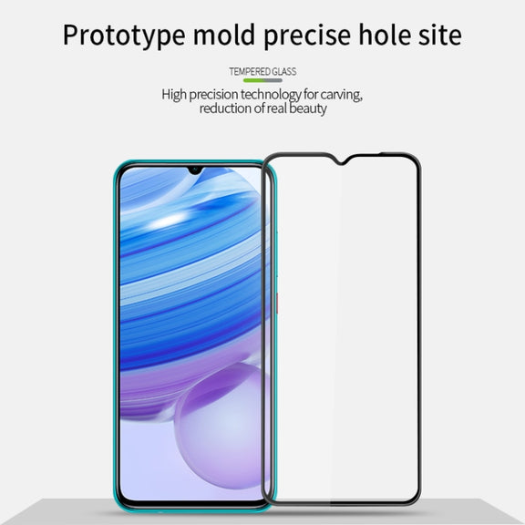 For Xiaomi Redmi 10X 5G MOFI 9H 3D Explosion-proof Curved Screen Tempered Glass Film(Black)
