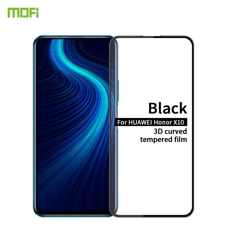 For Huawei Honor X10 MOFI 9H 3D Explosion-proof Curved Screen Tempered Glass Film(Black) - Honor Tempered Glass by MOFI | Online Shopping South Africa | PMC TechLife