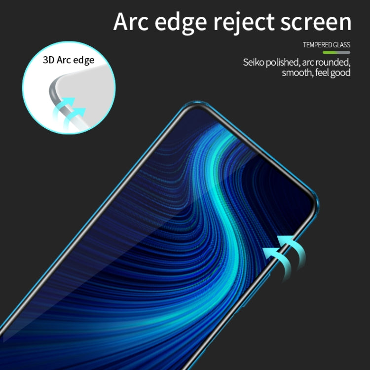 For Huawei Honor X10 MOFI 9H 3D Explosion-proof Curved Screen Tempered Glass Film(Black) - Honor Tempered Glass by MOFI | Online Shopping South Africa | PMC TechLife