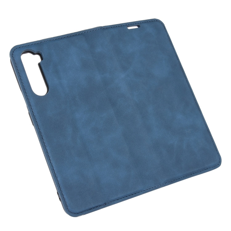 For OnePlus Nord Retro-skin Business Magnetic Suction Leather Case with Holder & Card Slots & Wallet(Dark Blue) - OnePlus Cases by PMC TechLife | Online Shopping South Africa | PMC TechLife