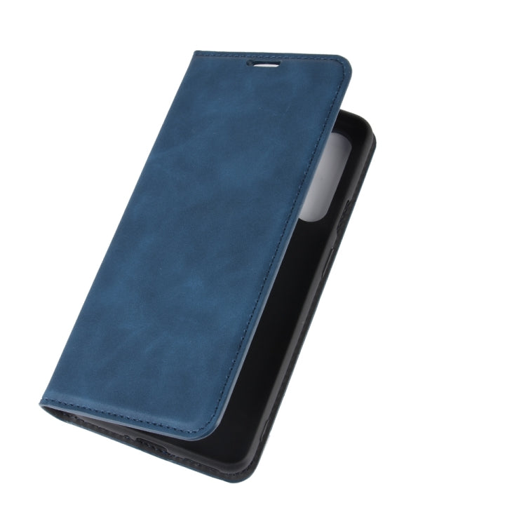 For OnePlus Nord Retro-skin Business Magnetic Suction Leather Case with Holder & Card Slots & Wallet(Dark Blue) - OnePlus Cases by PMC TechLife | Online Shopping South Africa | PMC TechLife