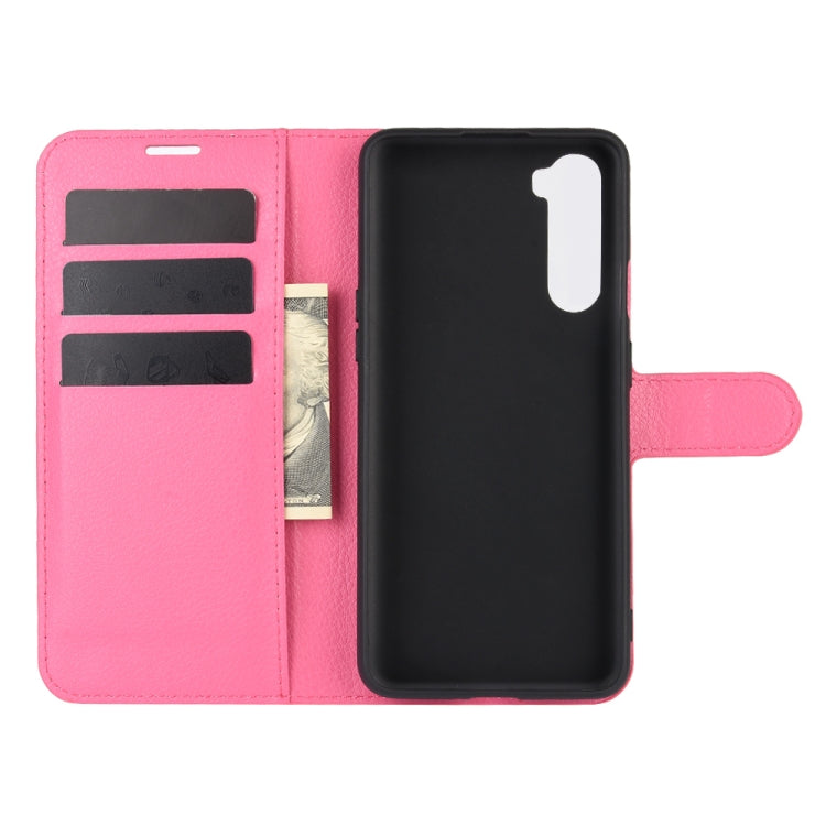 For OnePlus Nord Litchi Texture Horizontal Flip Protective Case with Holder & Card Slots & Wallet(Rose red) - OnePlus Cases by PMC TechLife | Online Shopping South Africa | PMC TechLife | Buy Now Pay Later Mobicred