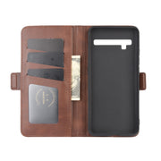 For TCL 10 Pro Dual-side Magnetic Buckle Horizontal Flip Leather Case with Holder & Card Slots & Wallet(Brown)