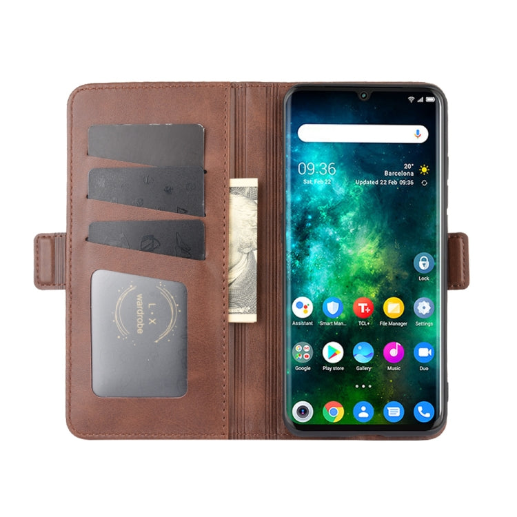 For TCL 10 Pro Dual-side Magnetic Buckle Horizontal Flip Leather Case with Holder & Card Slots & Wallet(Brown) - More Brand by PMC TechLife | Online Shopping South Africa | PMC TechLife