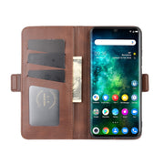 For TCL 10 Pro Dual-side Magnetic Buckle Horizontal Flip Leather Case with Holder & Card Slots & Wallet(Brown)