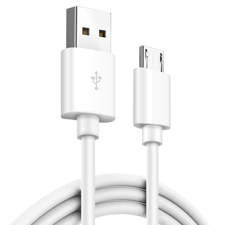 2.4A USB Male to Micro USB Male Interface Charge Cable, Length: 1m(White) - Micro USB Cable by PMC TechLife | Online Shopping South Africa | PMC TechLife | Buy Now Pay Later Mobicred