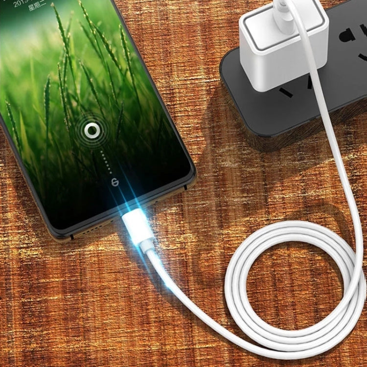 2.4A USB Male to Micro USB Male Interface Charge Cable, Length: 1m(White) - Micro USB Cable by PMC TechLife | Online Shopping South Africa | PMC TechLife | Buy Now Pay Later Mobicred