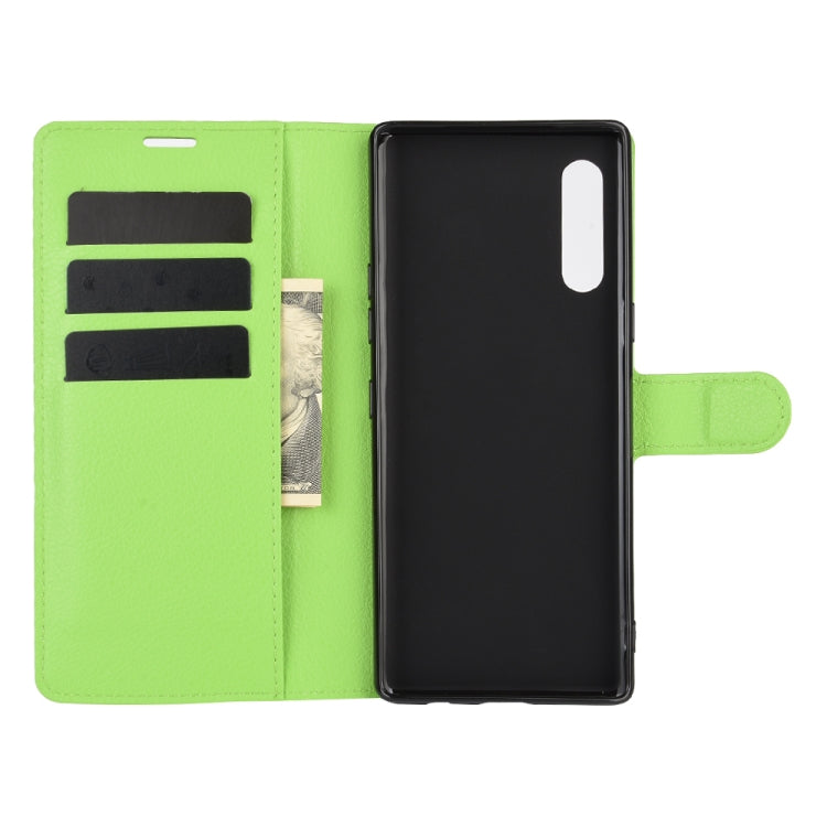 For LG Velvet Litchi Texture Horizontal Flip Protective Case with Holder & Card Slots & Wallet(Green) - LG by PMC TechLife | Online Shopping South Africa | PMC TechLife | Buy Now Pay Later Mobicred