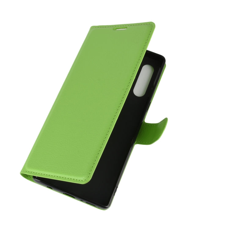 For LG Velvet Litchi Texture Horizontal Flip Protective Case with Holder & Card Slots & Wallet(Green) - LG by PMC TechLife | Online Shopping South Africa | PMC TechLife | Buy Now Pay Later Mobicred