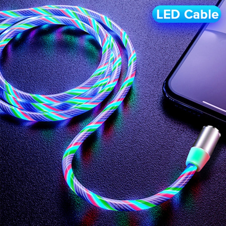 USB to 8 Pin Magnetic Suction Colorful Streamer Mobile Phone Charging  Cable, Length: 1m(Color Light) - Charging Cable & Head by PMC Jewellery | Online Shopping South Africa | PMC Jewellery | Buy Now Pay Later Mobicred