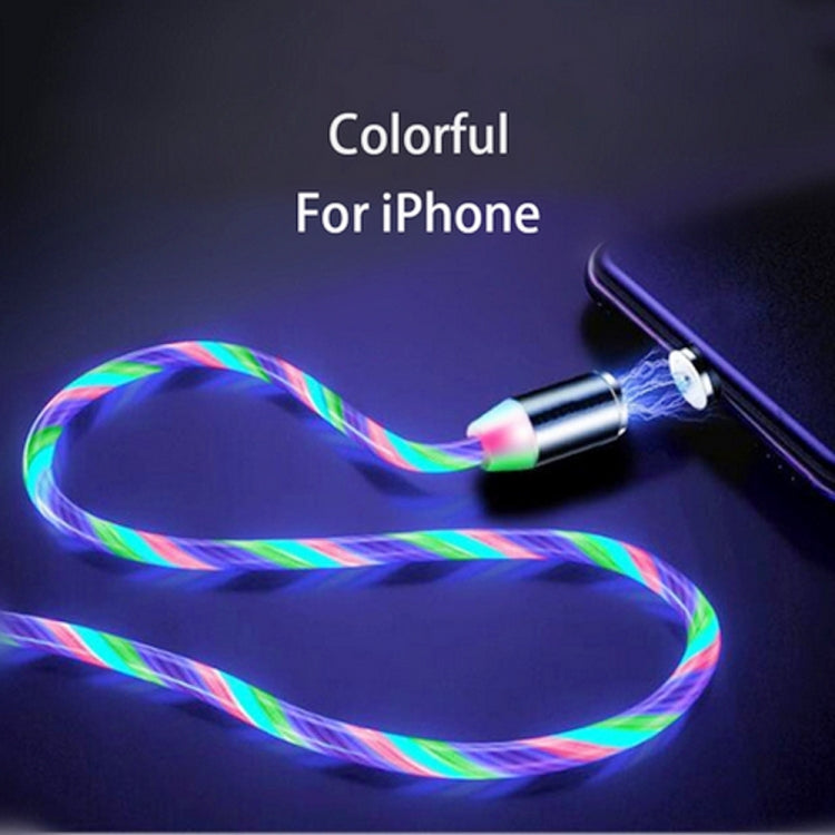 USB to 8 Pin Magnetic Suction Colorful Streamer Mobile Phone Charging  Cable, Length: 1m(Color Light) - Charging Cable & Head by PMC Jewellery | Online Shopping South Africa | PMC Jewellery | Buy Now Pay Later Mobicred