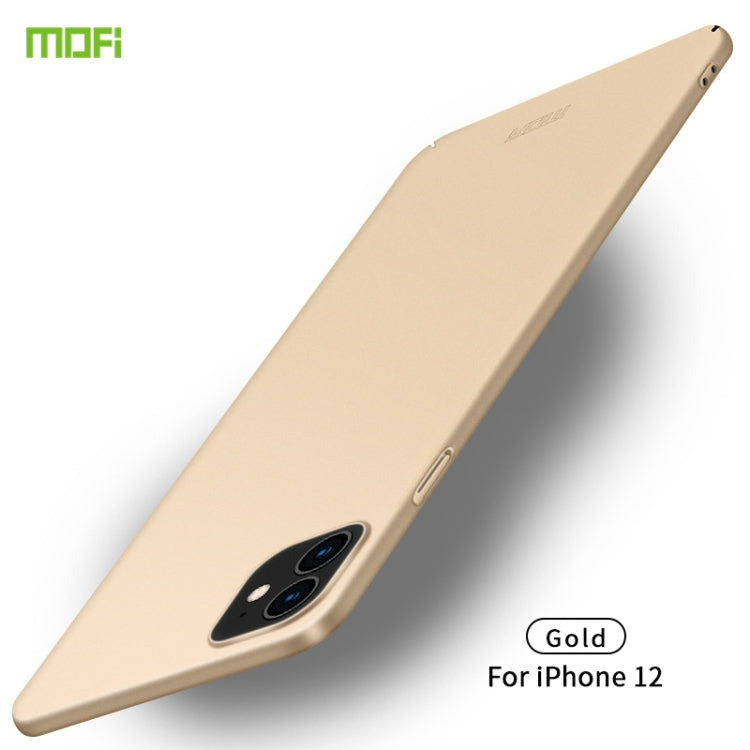 For iPhone 12 mini MOFI Frosted PC Ultra-thin Hard Case(Gold) - free shipping - PMC TechLife - Order now!