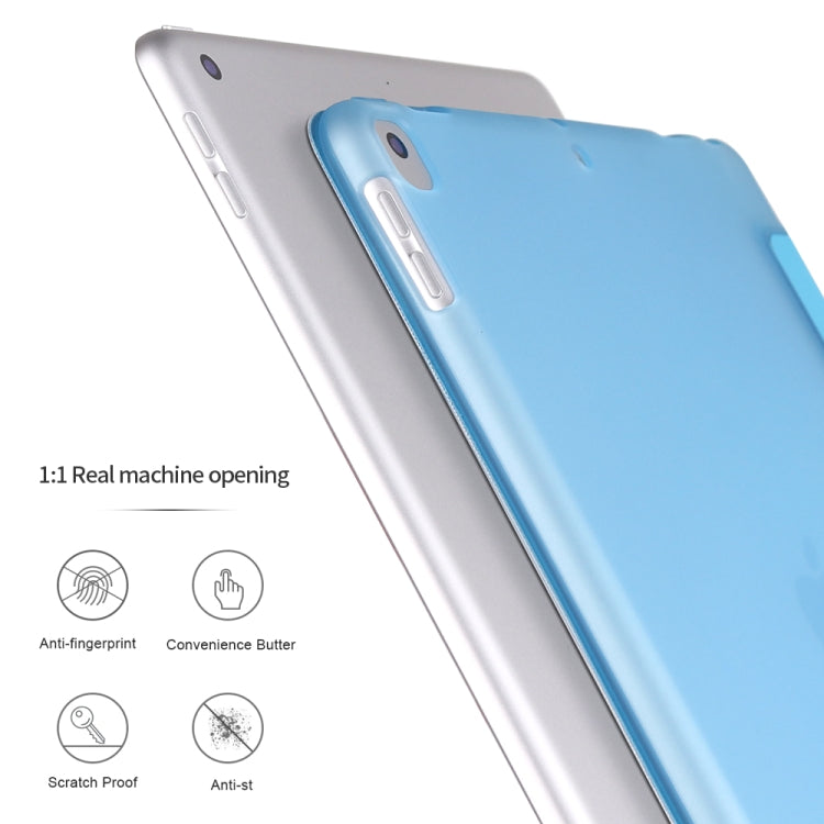 Three-folding Surface PU Leather TPU Matte Soft Bottom Case with Holder & Sleep / Wake-up Function For iPad 10.2 2021 / 2020 / 2019 / iPad Pro 10.5 inch(Mint Green) - iPad 10.2 Cases by PMC TechLife | Online Shopping South Africa | PMC TechLife