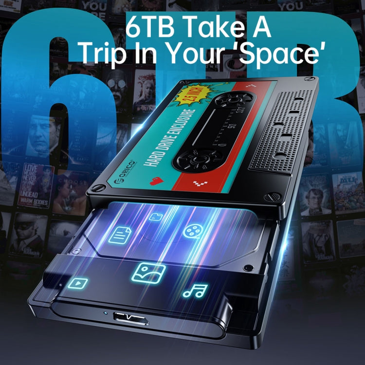 ORICO 2580U3 2.5 inch USB 3.0 SATA Hard Drive Enclosure Classic Mobile Hard Disk Box - HDD Enclosure by ORICO | Online Shopping South Africa | PMC TechLife | Buy Now Pay Later Mobicred