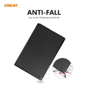 ENKAY ENK-8009 For Samsung Galaxy Tab A7 10.4 T500 / T505 2020 / 2022 PU Leather + Plastic Smart Case with Three-folding Holder(Black)