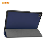 ENKAY ENK-8009 For Samsung Galaxy Tab A7 10.4 T500 / T505 2020 / 2022 PU Leather + Plastic Smart Case with Three-folding Holder(Dark Blue)