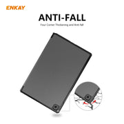 ENKAY ENK-8009 For Samsung Galaxy Tab A7 10.4 T500 / T505 2020 / 2022 PU Leather + Plastic Smart Case with Three-folding Holder(Grey)