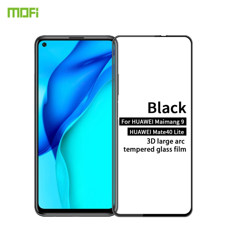 For Huawei Maimang 9 / Mate 40 Lite MOFI 9H 3D Explosion-proof Curved Screen Tempered Glass Film(Black) - free shipping - PMC TechLife - Order now!