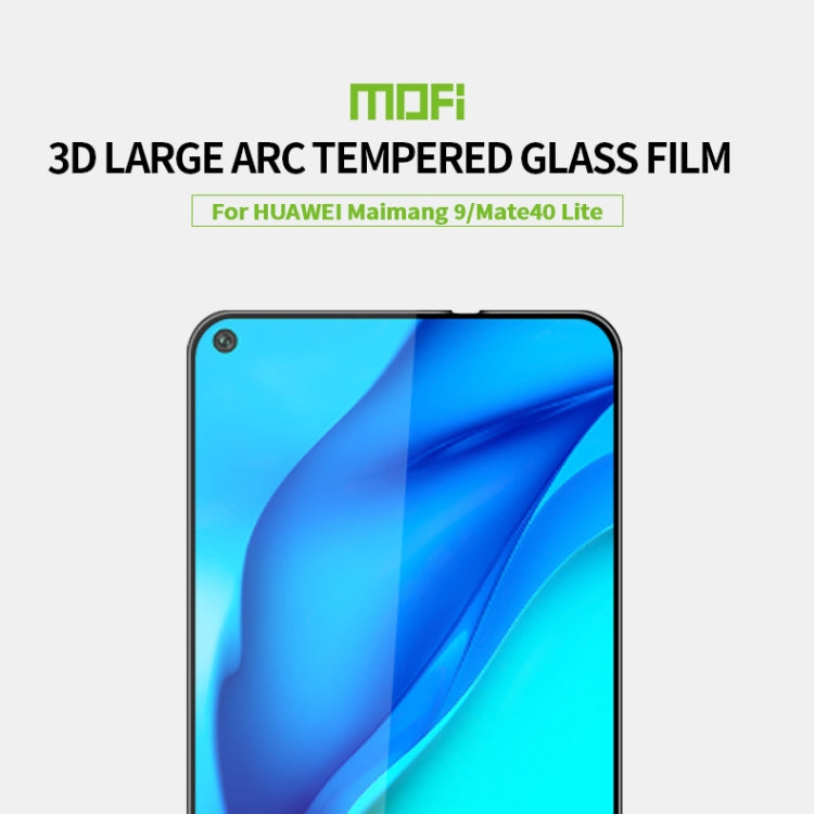 For Huawei Maimang 9 / Mate 40 Lite MOFI 9H 3D Explosion-proof Curved Screen Tempered Glass Film(Black) - free shipping - PMC TechLife - Order now!