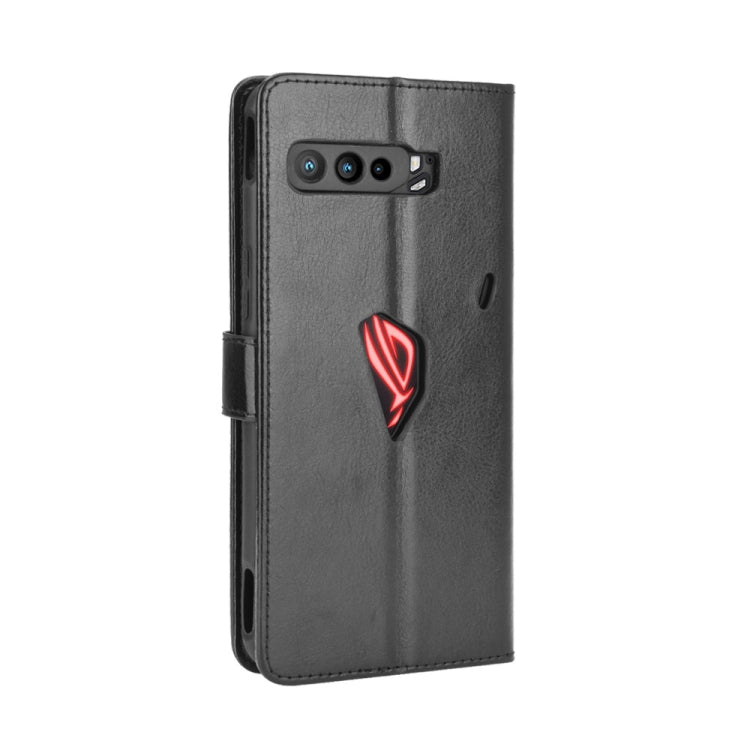 For Asus ROG Phone 3 ZS661KS Retro Crazy Horse Texture Horizontal Flip Leather Case , with Holder & Card Slots & Photo Frame(Black) - ASUS Cases by PMC TechLife | Online Shopping South Africa | PMC TechLife