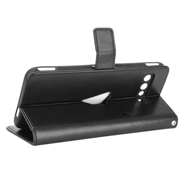 For Asus ROG Phone 3 ZS661KS Retro Crazy Horse Texture Horizontal Flip Leather Case , with Holder & Card Slots & Photo Frame(Black) - ASUS Cases by PMC TechLife | Online Shopping South Africa | PMC TechLife