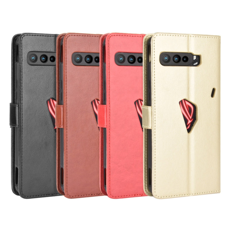 For Asus ROG Phone 3 ZS661KS Retro Crazy Horse Texture Horizontal Flip Leather Case , with Holder & Card Slots & Photo Frame(Black) - ASUS Cases by PMC TechLife | Online Shopping South Africa | PMC TechLife