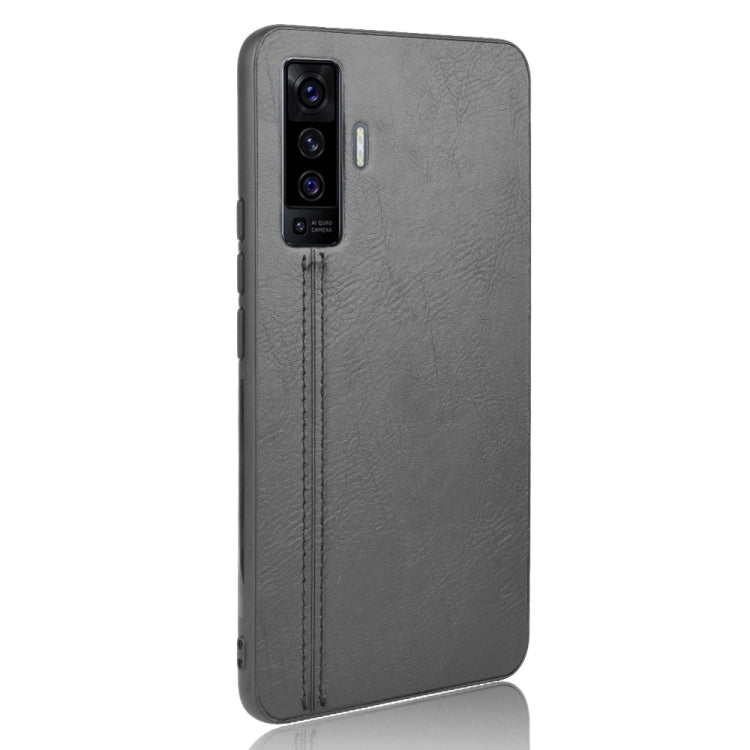 For Vivo X50 Shockproof Sewing Cow Pattern Skin PC + PU + TPU Case(Black) - vivo Cases by PMC TechLife | Online Shopping South Africa | PMC TechLife