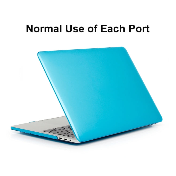 ENKAY Hat-Prince 3 in 1 For MacBook Pro 13 inch A2289 / A2251 (2020) Crystal Hard Shell Protective Case + US Version Ultra-thin TPU Keyboard Protector Cover + Anti-dust Plugs Set(Light Blue)