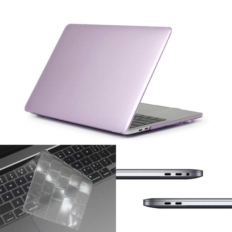 ENKAY Hat-Prince 3 in 1 For MacBook Pro 13 inch A2289 / A2251 (2020) Crystal Hard Shell Protective Case + US Version Ultra-thin TPU Keyboard Protector Cover + Anti-dust Plugs Set(Purple) - free shipping - PMC Jewellery - Order now!