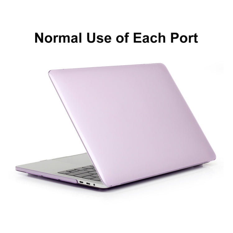 ENKAY Hat-Prince 3 in 1 For MacBook Pro 13 inch A2289 / A2251 (2020) Crystal Hard Shell Protective Case + US Version Ultra-thin TPU Keyboard Protector Cover + Anti-dust Plugs Set(Purple)