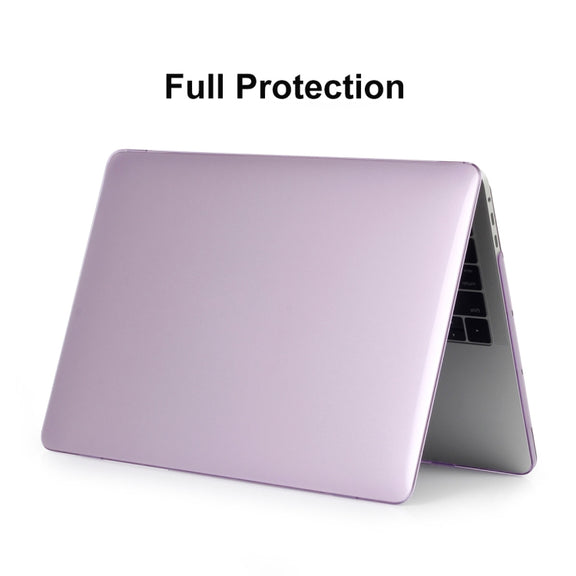 ENKAY Hat-Prince 3 in 1 For MacBook Pro 13 inch A2289 / A2251 (2020) Crystal Hard Shell Protective Case + US Version Ultra-thin TPU Keyboard Protector Cover + Anti-dust Plugs Set(Purple)