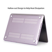 ENKAY Hat-Prince 3 in 1 For MacBook Pro 13 inch A2289 / A2251 (2020) Crystal Hard Shell Protective Case + US Version Ultra-thin TPU Keyboard Protector Cover + Anti-dust Plugs Set(Purple)