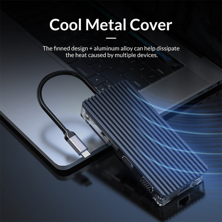 ORICO WB-8P 8-in-1 Type-C Transparent HUB - free shipping - PMC Jewellery - Order now!