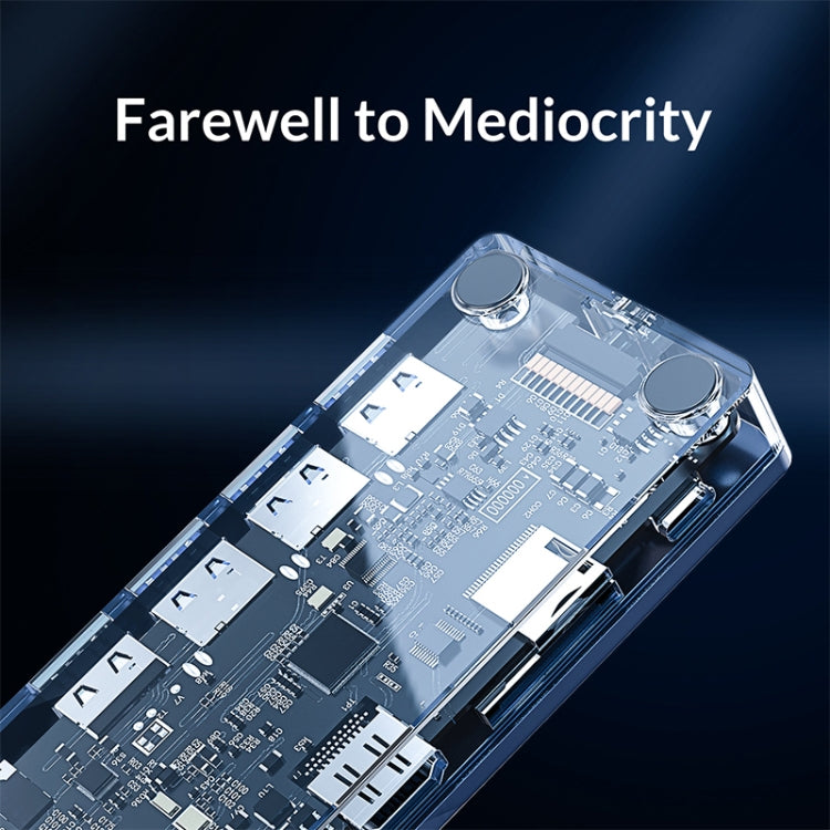 ORICO WB-7P 7 in 1 Type-C Transparent HUB - free shipping - PMC Jewellery - Order now!