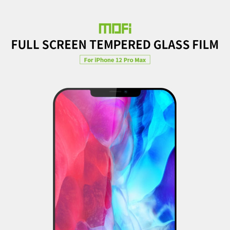 For iPhone 12 Pro Max MOFI 9H 2.5D Full Screen Tempered Glass Film(Black) - iPhone 12 Pro Max Tempered Glass by MOFI | Online Shopping South Africa | PMC TechLife | Buy Now Pay Later Mobicred