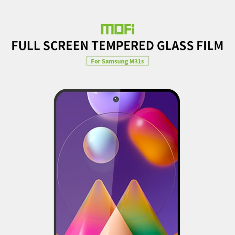For Samsung Galaxy M31S MOFI 9H 2.5D Full Screen Tempered Glass Film(Black) - Galaxy Tempered Glass by MOFI | Online Shopping South Africa | PMC TechLife