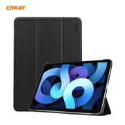 For iPad Air 11 2024 / Pro 11 2018 / Air 10.9 2022 ENKAY 3-folding Plastic Leather Smart Tablet Case(Dark Blue)