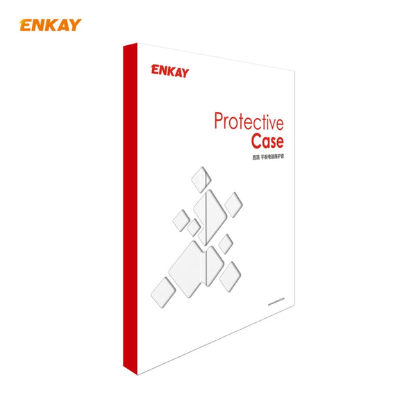 For iPad Air 11 2024 / Pro 11 2018 / Air 10.9 2022 ENKAY 3-folding Plastic Leather Smart Tablet Case(White)