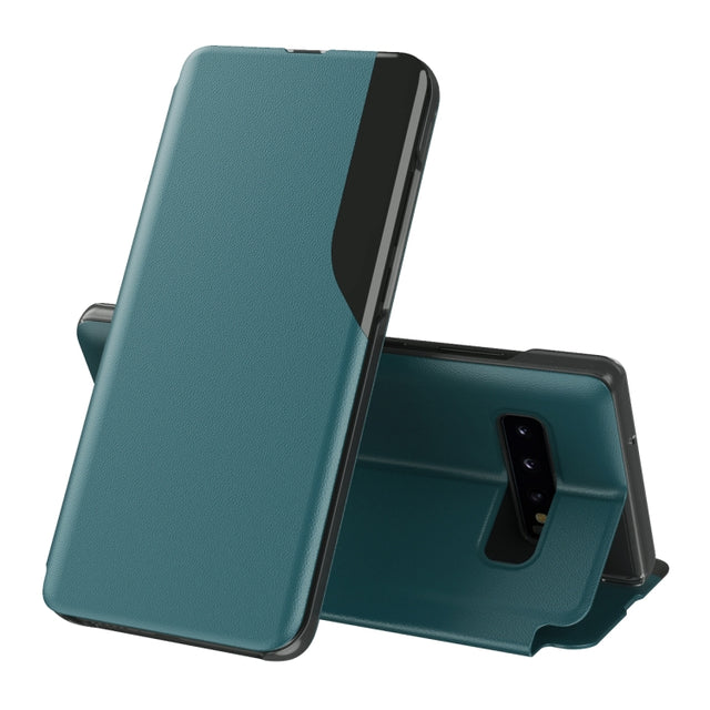 For Samsung Galaxy S10 Attraction Flip Holder Leather Phone Case(Green)