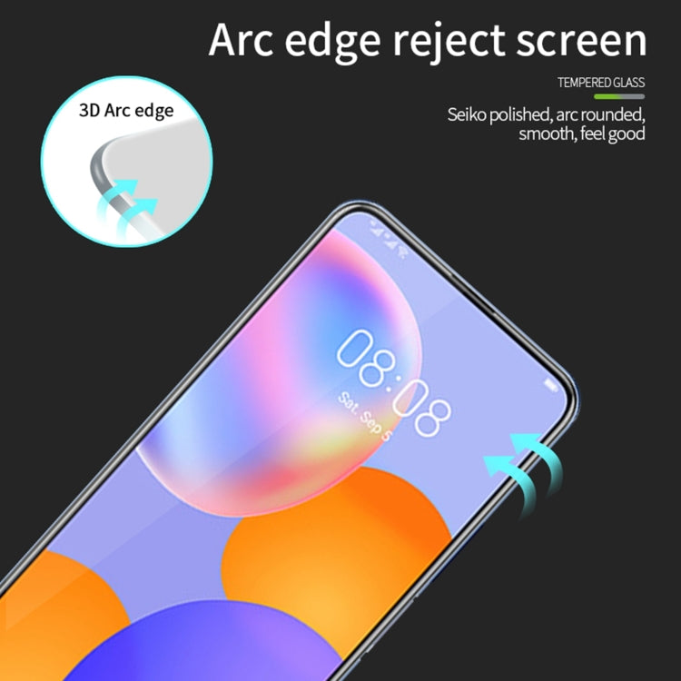 For Huawei Y9a 2020 MOFI 9H 3D Explosion-proof Curved Screen Tempered Glass Film(Black) - Huawei Tempered Glass by MOFI | Online Shopping South Africa | PMC TechLife | Buy Now Pay Later Mobicred