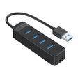 ORICO TWU3-4A-BK 4-Port USB 3.0 HUB - USB 3.0 HUB by ORICO | Online Shopping South Africa | PMC TechLife | Buy Now Pay Later Mobicred
